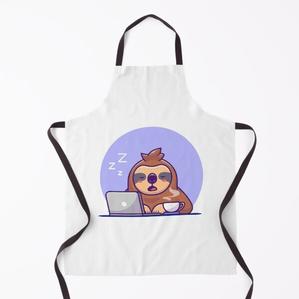 Item preview, Cute Sleeping Sloth Working on Laptop Cartoon designed and sold by mkilpt.
