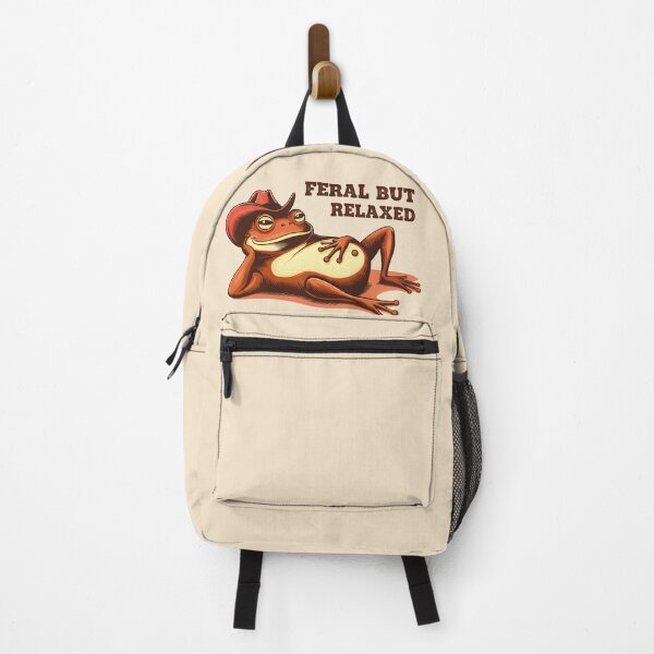 Item preview, Funny Cowboy Frog Feral But Relaxed Vintage Meme T-Shirt designed and sold by ZyxDes.