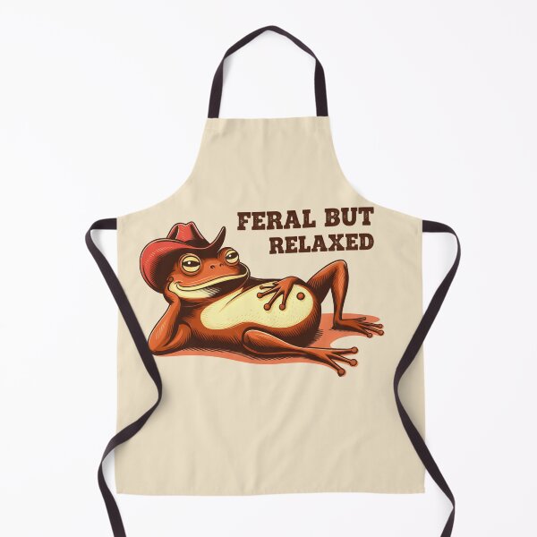 Item preview, Funny Cowboy Frog Feral But Relaxed Vintage Meme T-Shirt designed and sold by ZyxDes.