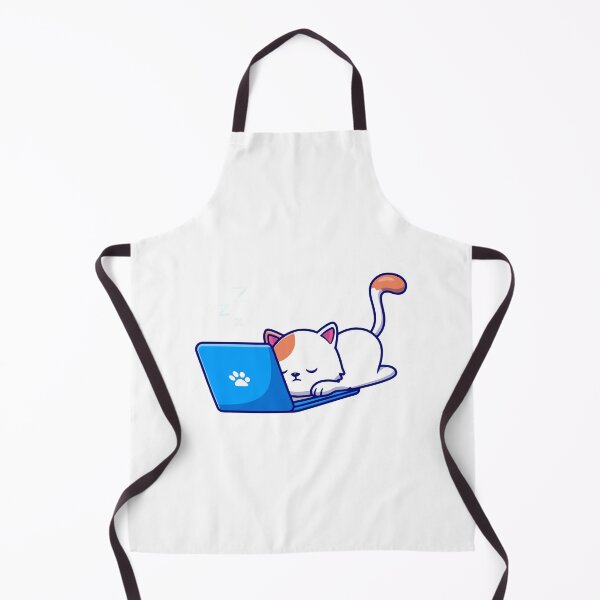 Item preview, Cute Cat Sleeping on Laptop Keyboard Cartoon designed and sold by mkilpt.