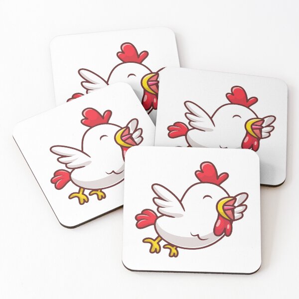 Item preview, Cute Happy Flying Chicken Cartoon Illustration designed and sold by mkilpt.