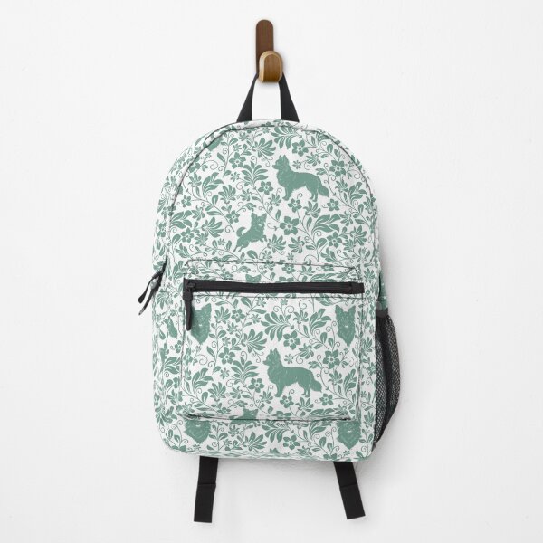 Item preview, Longhaired Chihuahua Floral Pattern | Cute Small Dog Aesthetic Design in Green designed and sold by WildLakePatterns.