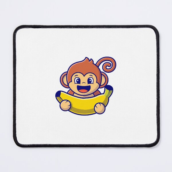 Item preview, Cute Happy Baby Monkey Holding Big Banana designed and sold by mkilpt.