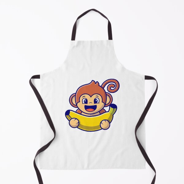 Item preview, Cute Happy Baby Monkey Holding Big Banana designed and sold by mkilpt.