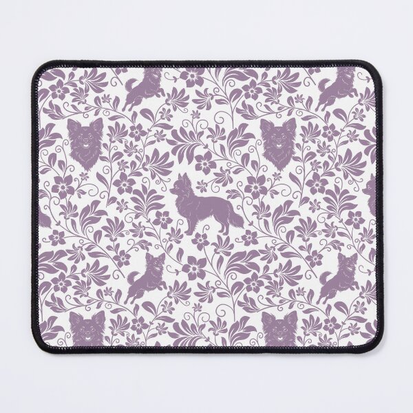 Item preview, Longhaired Chihuahua Floral Pattern | Cute Small Dog Aesthetic Design in Lavender designed and sold by WildLakePatterns.