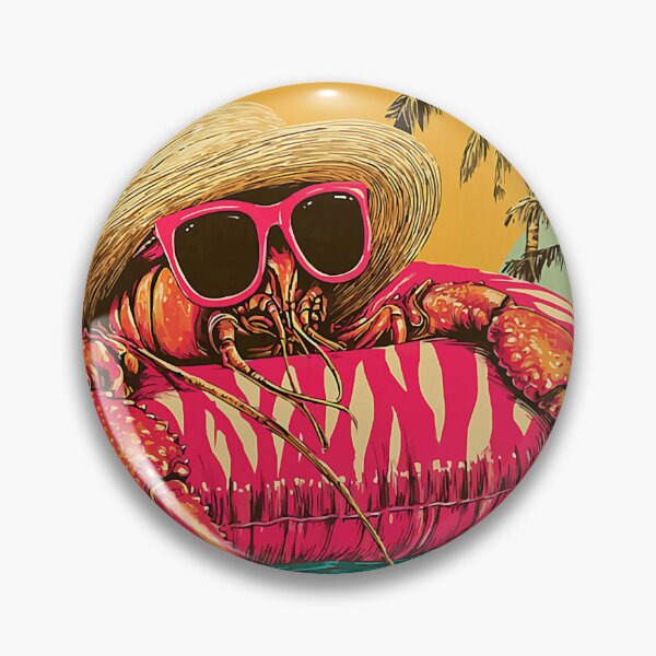 Item preview, Summer Crawfish with Sunglasses Tropical Animal Pool Party designed and sold by Littermin.