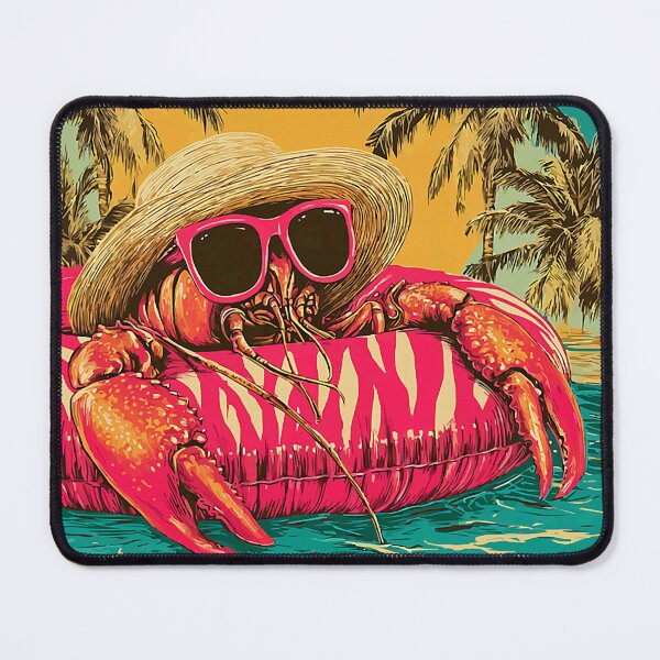 Item preview, Summer Crawfish with Sunglasses Tropical Animal Pool Party designed and sold by Littermin.