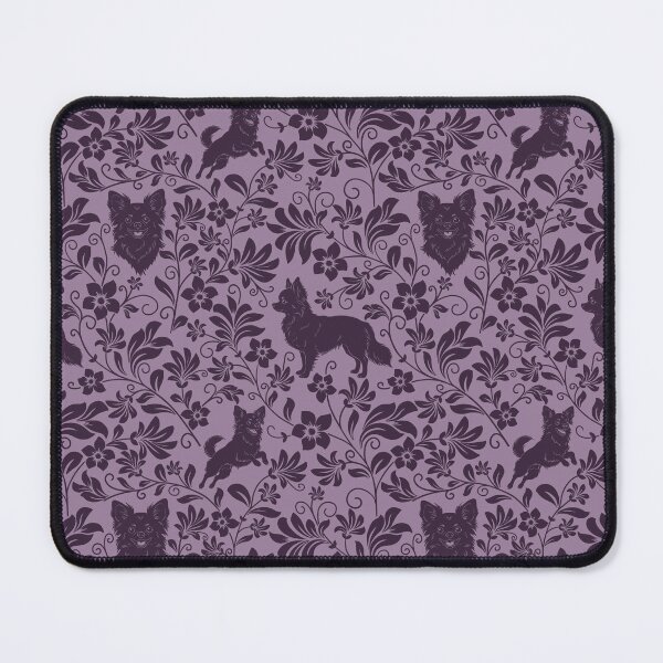Item preview, Longhaired Chihuahua Floral Pattern | Cute Small Dog Aesthetic Design in Purple designed and sold by WildLakePatterns.