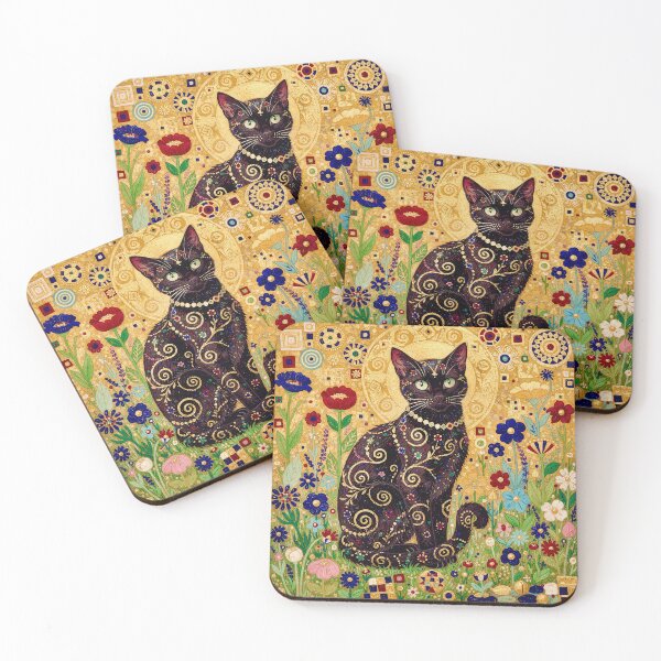 Item preview, Klimt Cat in Flower Garden designed and sold by Vicky Brago-Mitchell®.