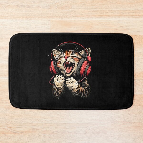 Item preview, Yelling Cat Headphones Music Tee designed and sold by GiaoCalonas.