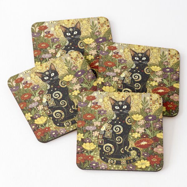 Item preview, Klimt Cat in Flower Garden designed and sold by Vicky Brago-Mitchell®.