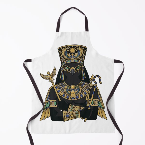 Item preview, Sovereign Ancient Egyptian God Horus Vector Art - Majestic Falcon Sky Deity Silhouette, Pharaonic Warrior Spear & Gold Scarab Graphic designed and sold by Queen Cleopatra.