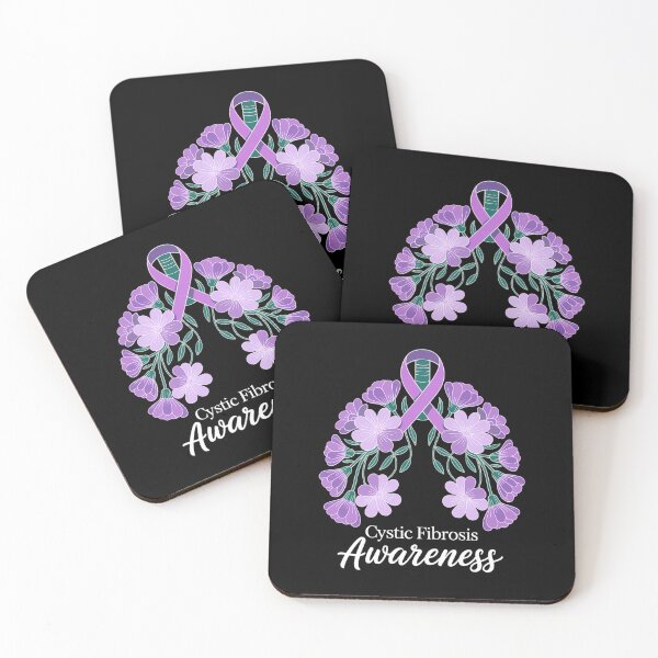 Item preview, Cystic Fibrosis Awareness Floral Lungs Purple Ribbon designed and sold by sailorjessiArt.