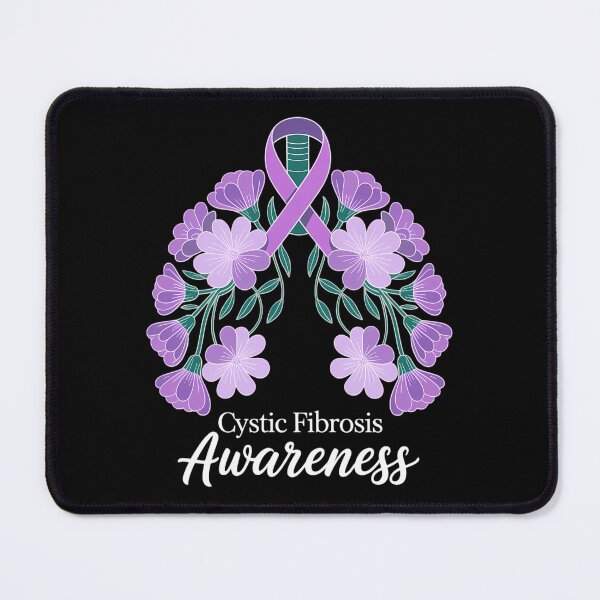 Item preview, Cystic Fibrosis Awareness Floral Lungs Purple Ribbon designed and sold by sailorjessiArt.
