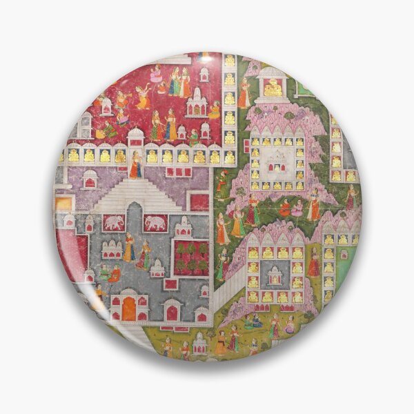 Item preview, Indian painting. Tirtha Pata. Pilgrimage map to Mount Satrunjaya designed and sold by likiska.