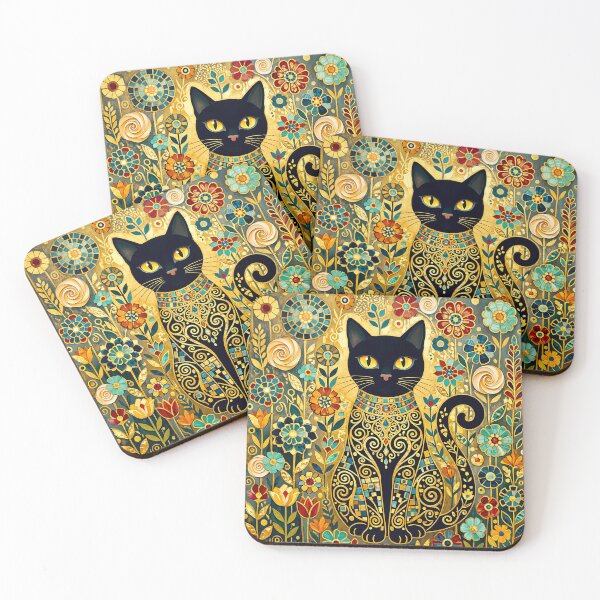 Item preview, Klimt Cat in Flower Garden designed and sold by Vicky Brago-Mitchell®.