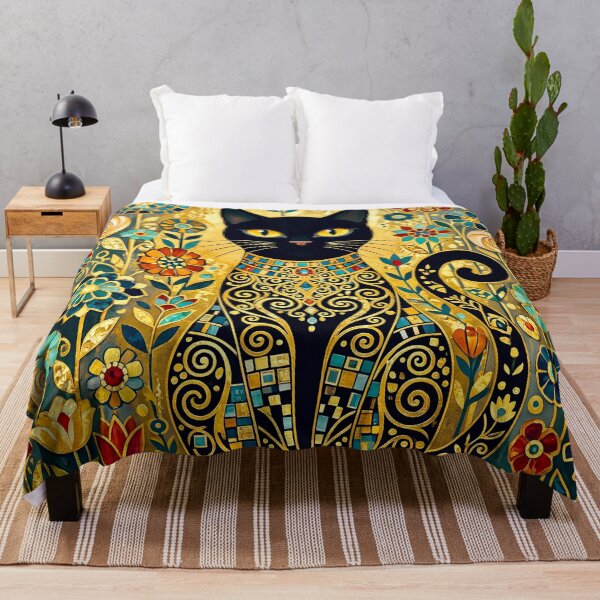 Item preview, Klimt Cat in Flower Garden designed and sold by Vicky Brago-Mitchell®.