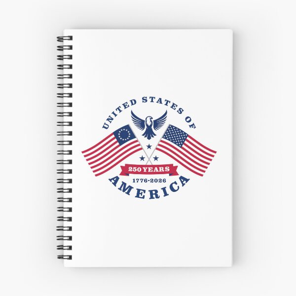 Item preview, United States of America 250 Years 1776-2026 - Old and Current Flags (on white) designed and sold by STUDIO-72.