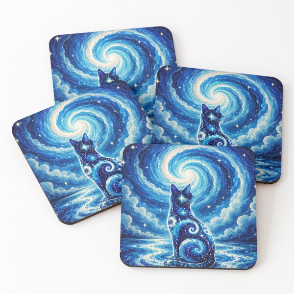 Item preview, Cosmic Cat Swirl Dreamscape Celestial Galaxy Vision designed and sold by Mindworx21.