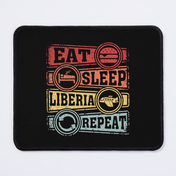 Item preview, Eat Sleep Liberia Repeat designed and sold by GabbyKash.