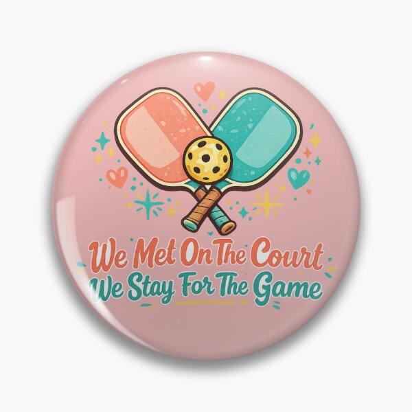 Item preview, We Met On The Court Pickleball Couples – Cute Paddle Heart Art | Pickleball Couple Gift designed and sold by irfanshikh.