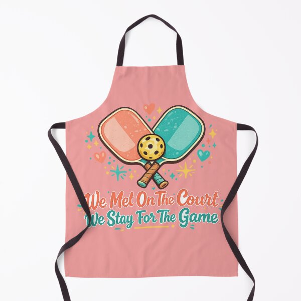 Item preview, We Met On The Court Pickleball Couples – Cute Paddle Heart Art | Pickleball Couple Gift designed and sold by irfanshikh.