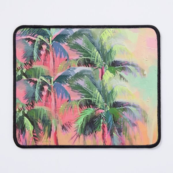 Item preview, Vibrant Tropical Palm Trees Pastel Oil Painting designed and sold by Laura Vancleave.