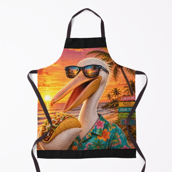 Item preview, Pelican Taco Sunset Beach Funny Tropical Bird Art designed and sold by Littermin.