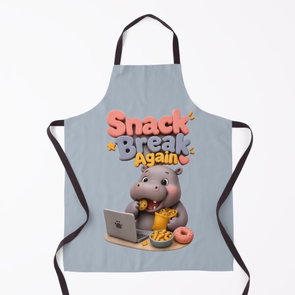 Item preview, Cute Hippo Snack Break | Funny 3D Work From Home Art designed and sold by Moons Studio.