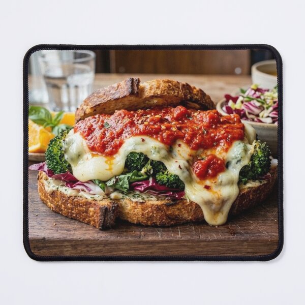 Item preview, Broccoli Sandwich with Cheese and Marinara Sauce designed and sold by Uniqueartai.