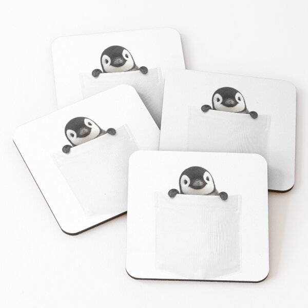 Item preview, POCKET PENGUIN — Cute Photoreal Pocket Print designed and sold by Jandedan.