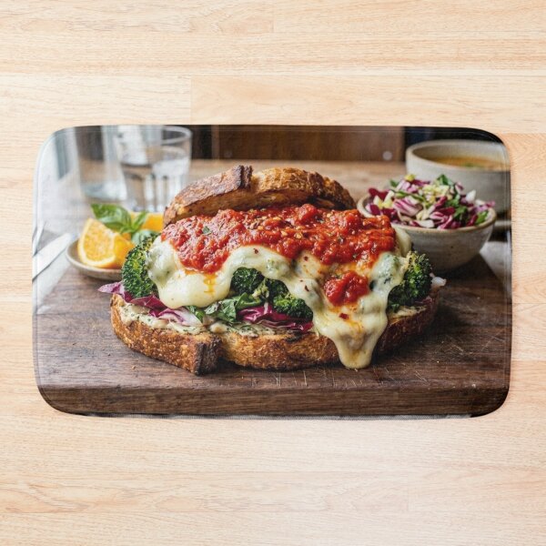 Item preview, Broccoli Sandwich with Cheese and Marinara Sauce designed and sold by Uniqueartai.