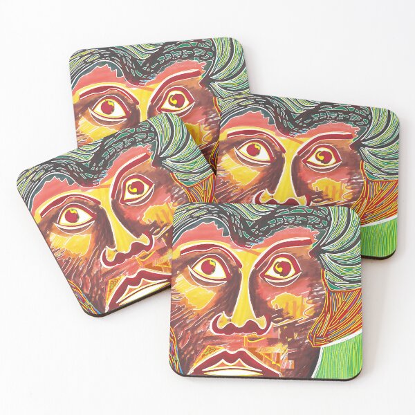 Item preview, Abstract Face Modern Portrait Art Lover designed and sold by BalthQIK.