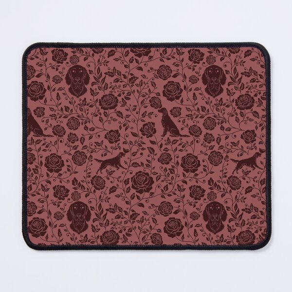 Item preview, Setter Dogs Floral Pattern | Elegant Irish English Gordon Setter Design in Red designed and sold by WildLakePatterns.