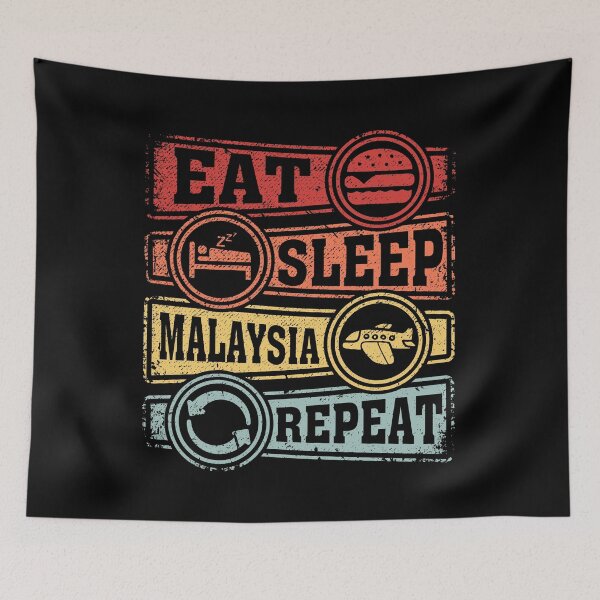 Item preview, Eat Sleep Malaysia Repeat designed and sold by GabbyKash.