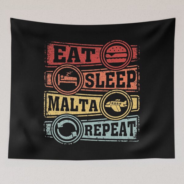 Item preview, Eat Sleep Malta Repeat designed and sold by GabbyKash.