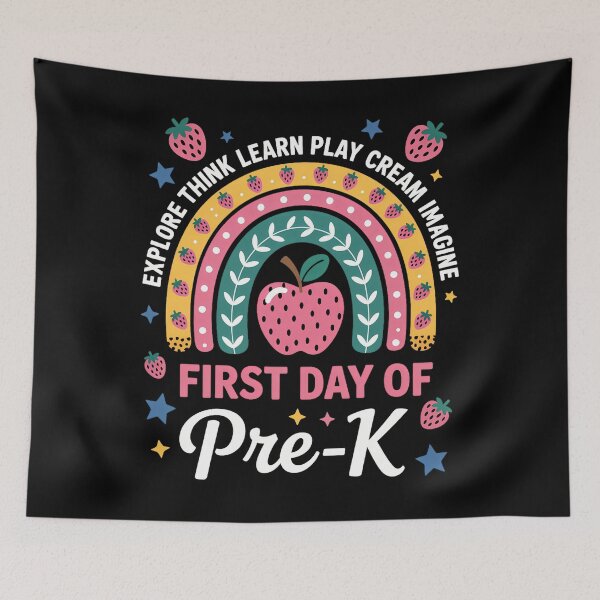 Item preview, Back to School Rainbow Happy First Day of Pre-K designed and sold by sailorjessiArt.