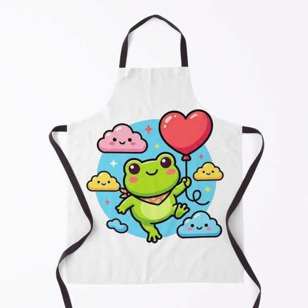 Item preview, Heart Balloon Frog – Cute Floating Sky Cartoon Aesthetic designed and sold by ArtsyExplorer.