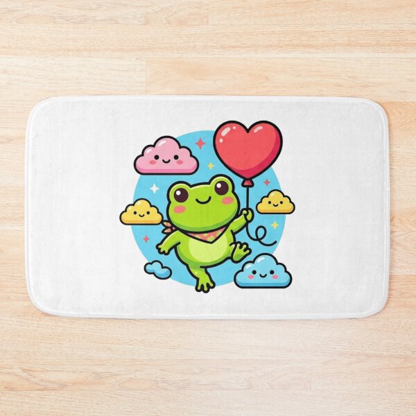 Item preview, Heart Balloon Frog – Cute Floating Sky Cartoon Aesthetic designed and sold by ArtsyExplorer.