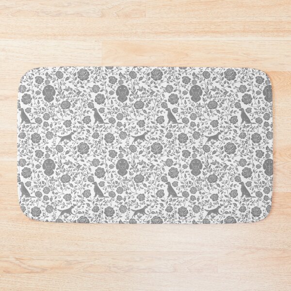 Item preview, Setter Dogs Floral Pattern | Elegant Irish English Gordon Setter Design in Grey designed and sold by WildLakePatterns.