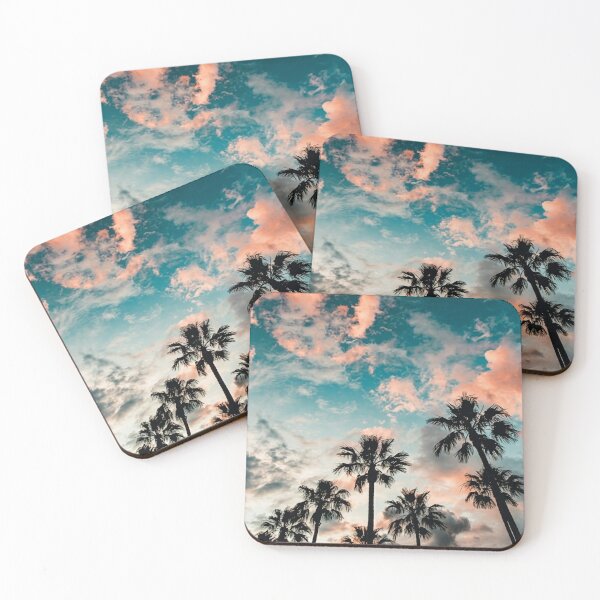 Item preview, Tropical Palm Trees Sunset Clouds Photography designed and sold by Laura Vancleave.