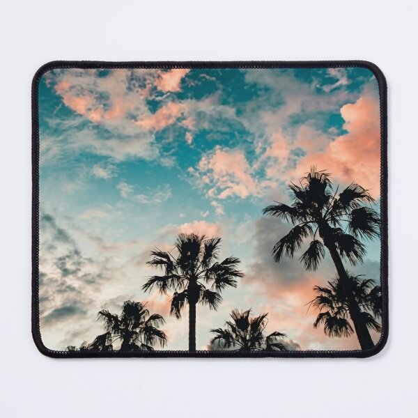 Item preview, Tropical Palm Trees Sunset Clouds Photography designed and sold by Laura Vancleave.
