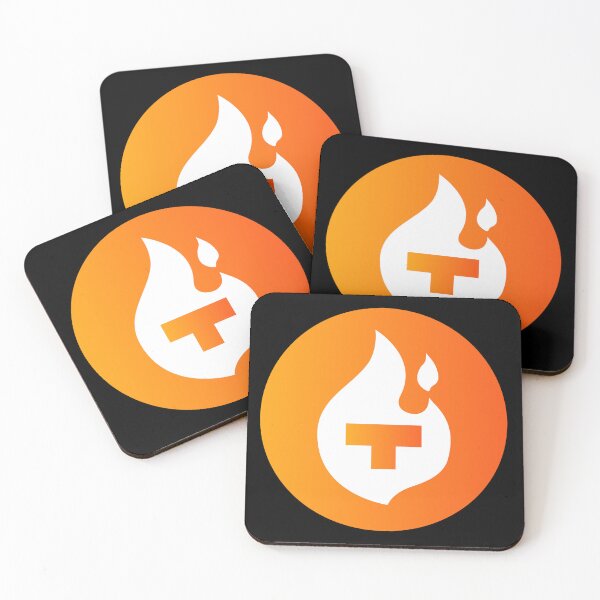 Item preview, Theta Fuel TFUEL Crypto Fire Flame Logo Orange Circle designed and sold by mkilpt.