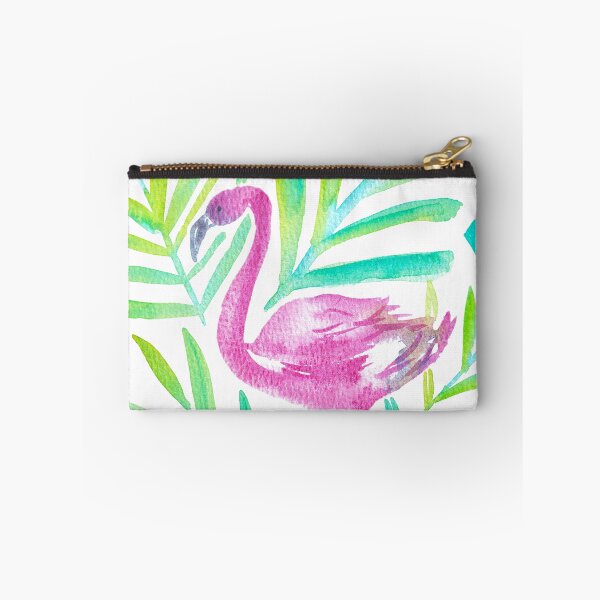 Item preview, Hot Pink Flamingo with Botanicals - in wtercolor designed and sold by aneladesigns.