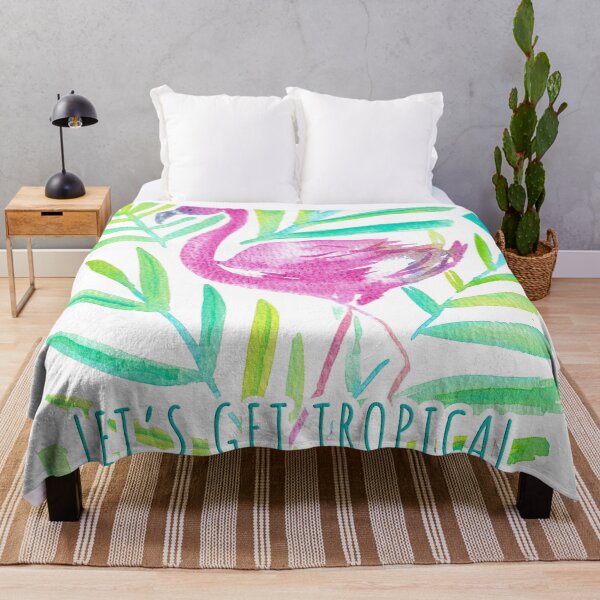 Item preview, Hot Pink Flamingo with Botanicals - in wtercolor designed and sold by aneladesigns.