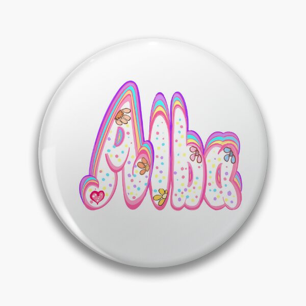 Item preview, Alba Name Pastel Sprinkles Cute Custom Bubble Letters designed and sold by Artonmytee.