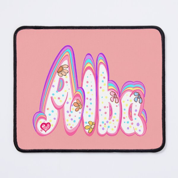 Item preview, Alba Name Pastel Sprinkles Cute Custom Bubble Letters designed and sold by Artonmytee.