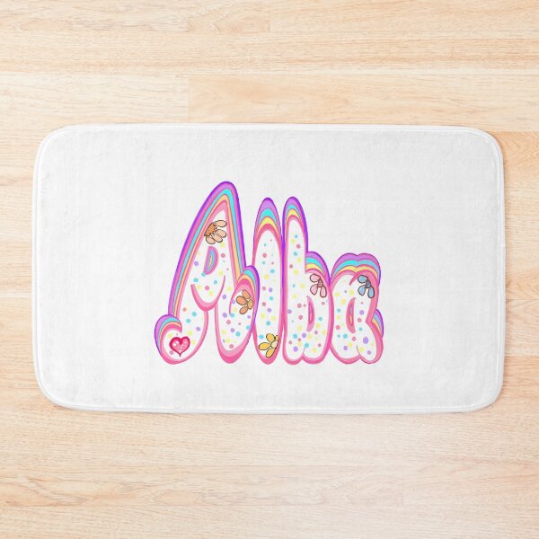 Item preview, Alba Name Pastel Sprinkles Cute Custom Bubble Letters designed and sold by Artonmytee.