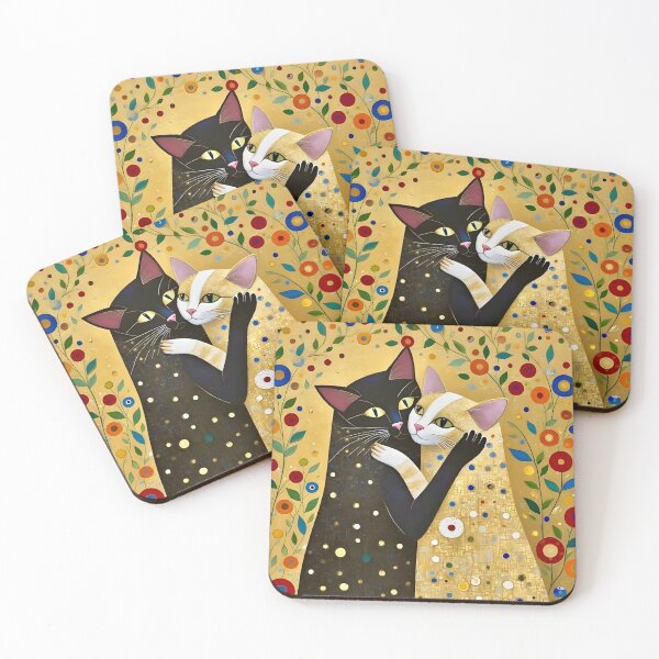 Item preview, Gustav Klimt Cat Kiss designed and sold by Vicky Brago-Mitchell®.