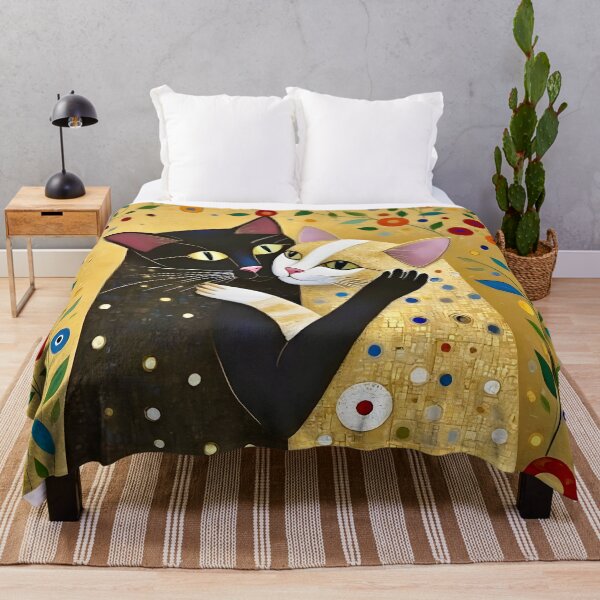 Item preview, Gustav Klimt Cat Kiss designed and sold by Vicky Brago-Mitchell®.